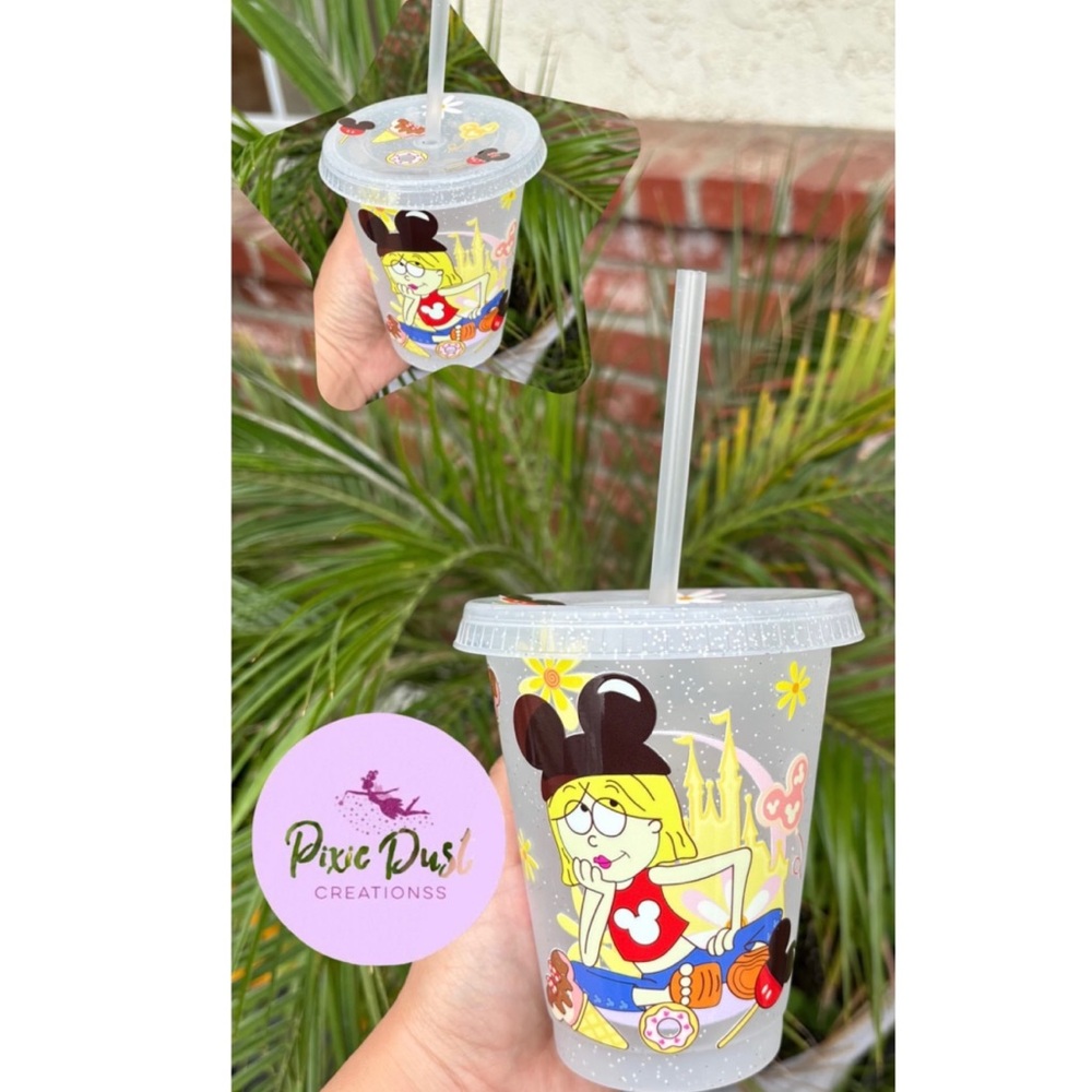 McGuire floral cartoon 16oz acrylic cup